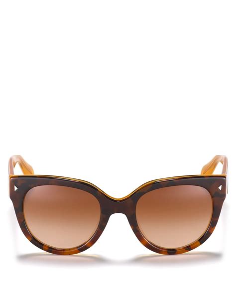 prada timeless heritage round sunglasses|Prada tortoiseshell sunglasses.